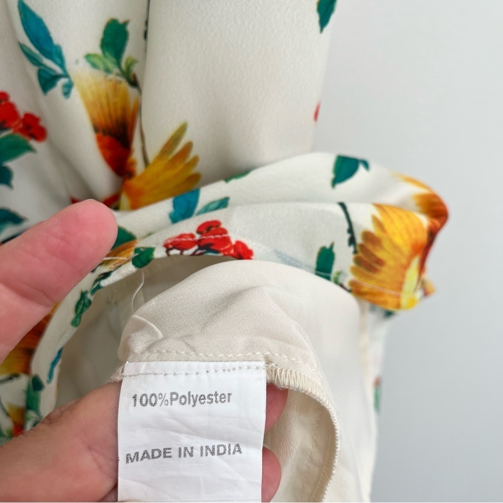 Eshakti tropical bird print romper bow detail retro vintage inspired medium - Picture 13 of 14
